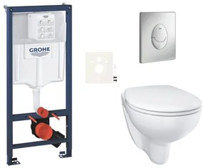 Závesný wc set do ľahkých stien / predstenová montáž Grohe Bau Ceramic SIKOGRSBAUSAP00