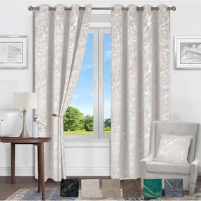 Závesová látka VELVET JUSTI YX514/1 krémová 145 (Tovar na mieru)