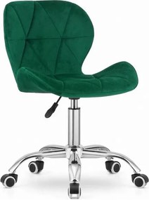 Otočná stolička AVOLA velvet - zelená