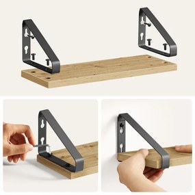 Sada troch nástenných políc LWS033B88