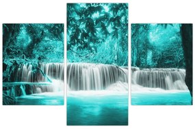 Obraz - Modrý vodopád (90x60 cm)