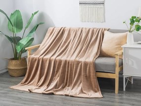 XPOSE® Mikroplyšová deka Exclusive - hnedá 150x200 cm