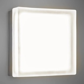 Štvorcové nástenné LED svetlo Briq 02, teplá biela