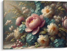 Obraz - Zátišie s kvetmi - maľba (70x50 cm)