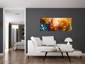 Obraz - Abstraktná maľba kvetov (120x50 cm)