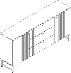 Široká komoda so zásuvkami Edinburgh
