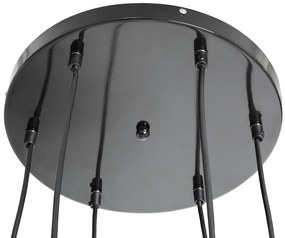 Závesná lampa Levels IV čierna šedá 6 odtieňov