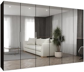 Skriňa Marbella III 300 čierna/strieborný