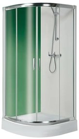 Štvrťkruhový Sprchový kút KP4/TX5B 90/190 W0 SB+BPZA 2EL Glass