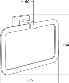 Mexen príslušenstvo, ASIS kúpeľkový držiak na uteráky, chróm, 7017632-00