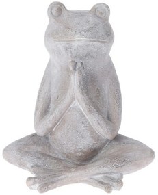 Záhradná figúrka z polistone Frog3, 31 cm, sivá