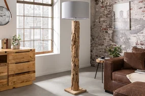 Stojacia lampa Roots rám z naplaveného dreva