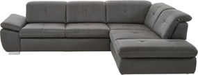 XXXLutz ROHOVÁ SEDAČKA, textil, tmavosivá Beldomo Speed - Sedačky - 000711013502