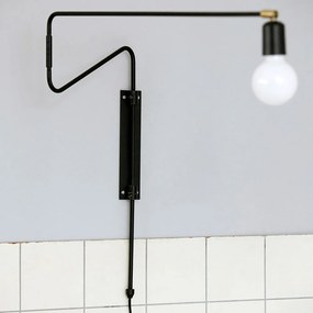 House Doctor Nástenná lampa SWING D.70cm čierna