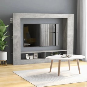 TV skrinka, betónovo sivá 152x22x113 cm, kompozitné drevo 800742