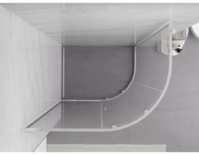 Mexen Exo, asymetrický sprchovací kút s posuvnými dverami 90 x 80 cm, 6mm číre sklo, chrómový profil, 8131-090-080-01-00