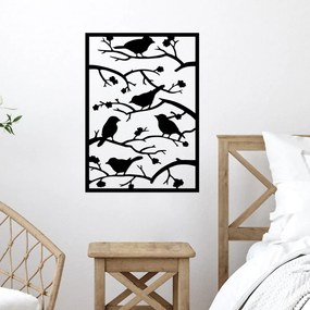 Kovová nástenná dekorácia 47x66 cm Branch &amp; Birds – Wallity