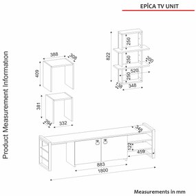 Obývacia stena Epsilon (Orech + Čierna). Vlastná spoľahlivá doprava až k Vám domov. 1072116