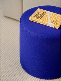 Modrý vlnený taburet Folk – noo.ma