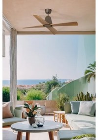 FARO 34106 - Stropný ventilátor TYPHOON M hnedá pr. 130 cm IP44 + diaľkové ovládanie