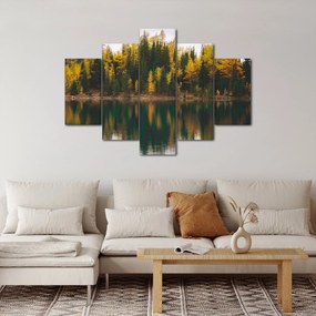 Obraz lesného jazera (150x105 cm)