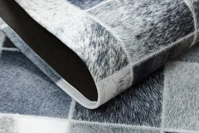 Koberec PATCHWORK 21716 sivý - imitácia kože krava