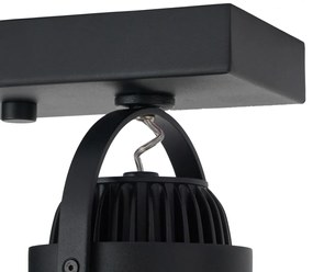 Moderné prisadené bodové svietidlo čierne vrátane stmievateľnej LED 2-svetlá - Apollo