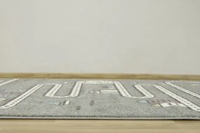 Detský koberec Lima C263A svetlosivý / krémový