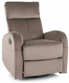 Polohovacie kreslo Olimp Velvet, hnedá
