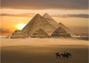 Sklenený obraz - Pyramídy (70x50 cm)