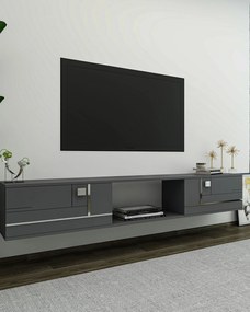 TV stolík/skrinka Arenden (antracit + strieborná). Akcia -17%. Vlastná spoľahlivá doprava až k Vám domov. 1127734