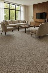 Timzo, Metrážny koberec Bingo 6885, na mieru, šíře 3m,4m,5m, šedá, filc, obývacia izba