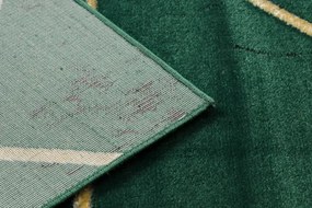 Koberec EMERALD exkluzívny 1012 glamour, styl geometrický, marmur fľaškovo zelený / zlatý