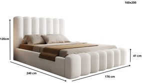 ČALÚNENÁ POSTEĽ ROSELLA 160x200 QUELLE 01