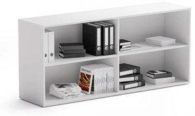 Skrinka nízka otvorená dlhá BLOCK White