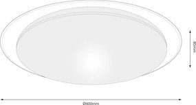 Stropné LED svietidlo Sonic, 1x LED 24w, 3000-6000k, w, (fi 40cm), s ovládačom