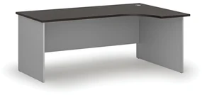 Kancelársky rohový pracovný stôl PRIMO GRAY, 1800 x 1200 mm, pravý, sivá/wenge