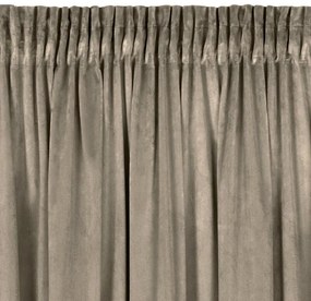 Eurofirany Hnedý zamatový záves na páske ROSA 140x270 cm