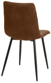 Jedálenská stolička Arles Brown s čiernou základňou Mahom