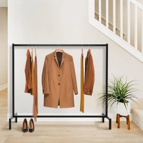 Stojan na oblečenie Melva 150x38x120 - Čierna