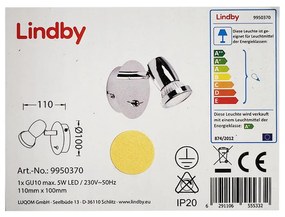 Lindby Lindby - LED Nástenné bodové svietidlo ARMINIUS 1xGU10/5W/230V LW0870