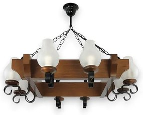 Brilagi - Luster na reťazi QUEEN 8xE14/40W/230V buk/orech