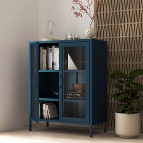 Vitrína GINA, 800 x 1015 x 400 mm, Modern: tmavomodrá farba