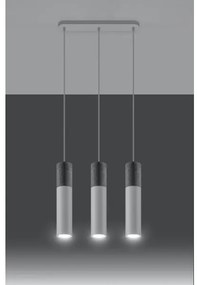 Sollux SL.0649 - Luster na lanku BORGIO 3xGU10/40W/230V betón/kov biela