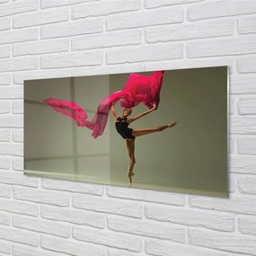Sklenený obraz Baletka ružová Materiál 120x60 cm