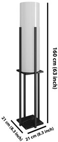 Stojací lampa Nora III černá