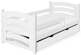 Detská posteľ MELA 80 x 160 cm, biela Rošt: S lamelovým roštom, Matrac: Matrac EASYSOFT 8 cm