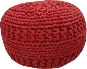 KUDOS Textiles Pvt. Ltd. MEGA AKCE: Sedací vak TEA POUF 9 červený - 40x40x35 cm