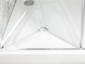 Novoterm Zalamovacie sprchové dvere NV-Solid DH CHR 90, chróm/transparent - bez vaničky