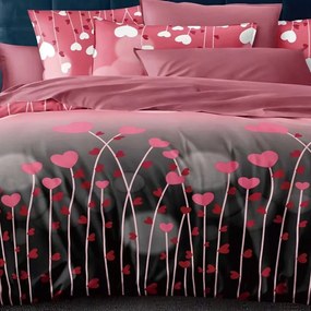 Obliečky LIVERA HEARTS PINK 7-dielna sada 140x200 cm